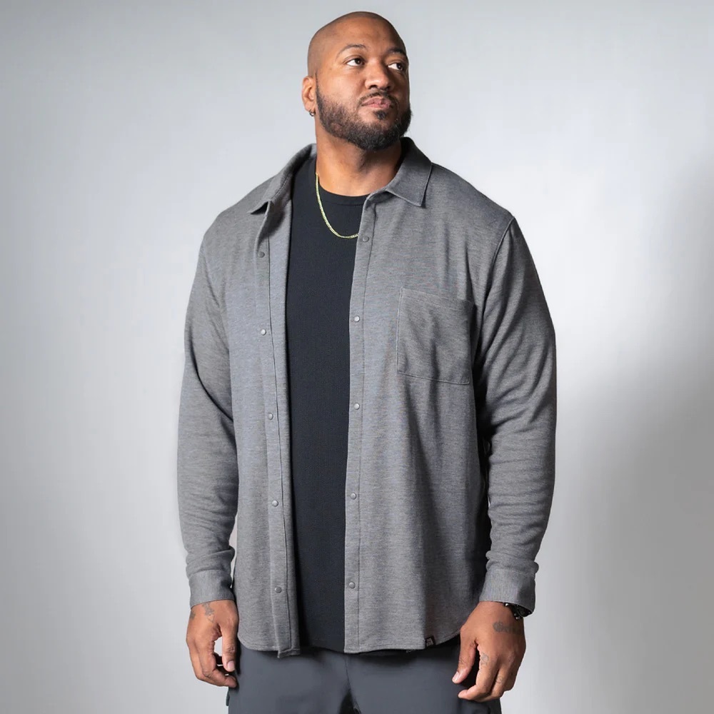 ONEBONE - Snap Overshirt - Grey - Men’s 2XL (Size 2)